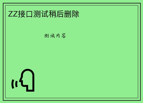 ZZ接口测试稍后删除